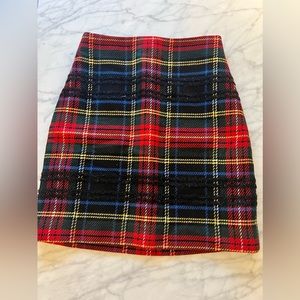 JCrew plaid tweed skirt 00